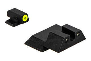 Night Fision Perfect Dot night sight set with U-notch, yellow front and black rear ring for the Smith & Wesson M&P.